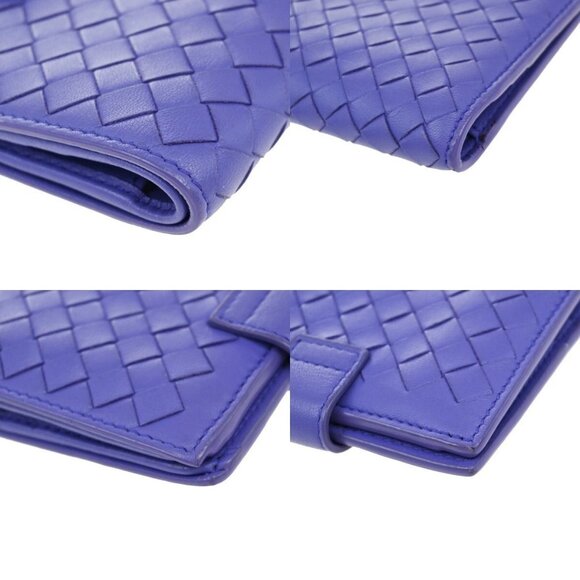 BOTTEGA VENETA Logo Intrecciato Bifold Compact Wallet Leather Purple 62EE110 - Picture 13 of 13